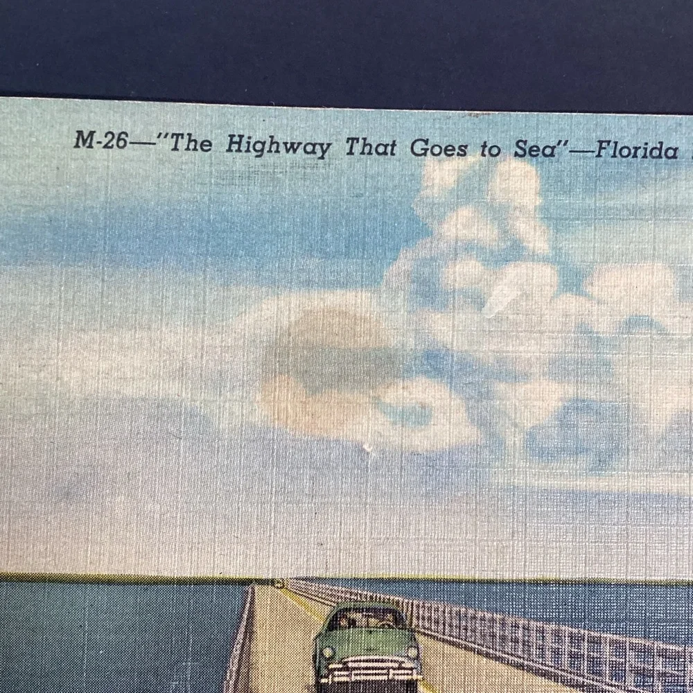 Vtg Florida 1950s Linen Postcard Lot of 7 Keys, Daytona, Miami Beach, Lake Worth
